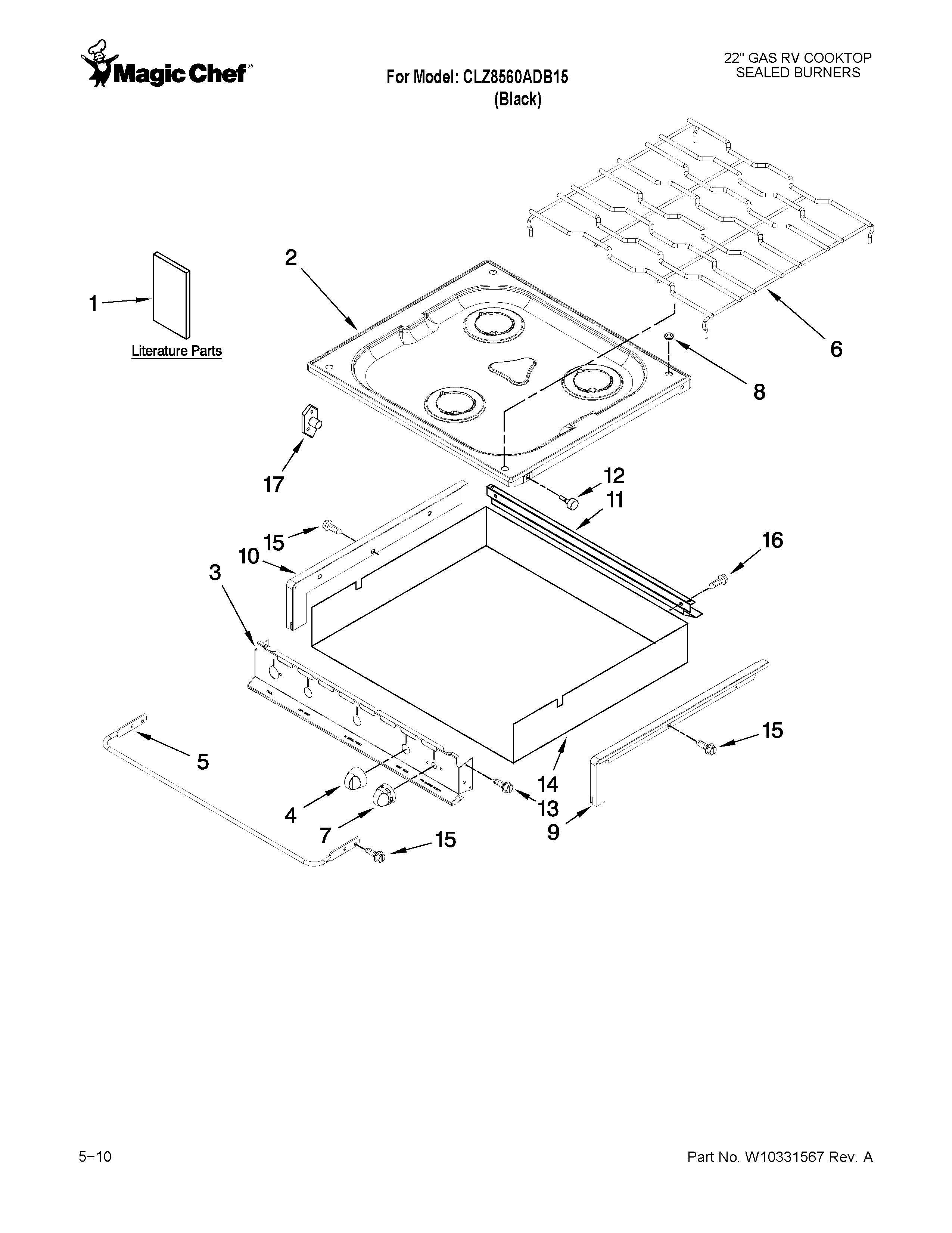 Cooktop parts