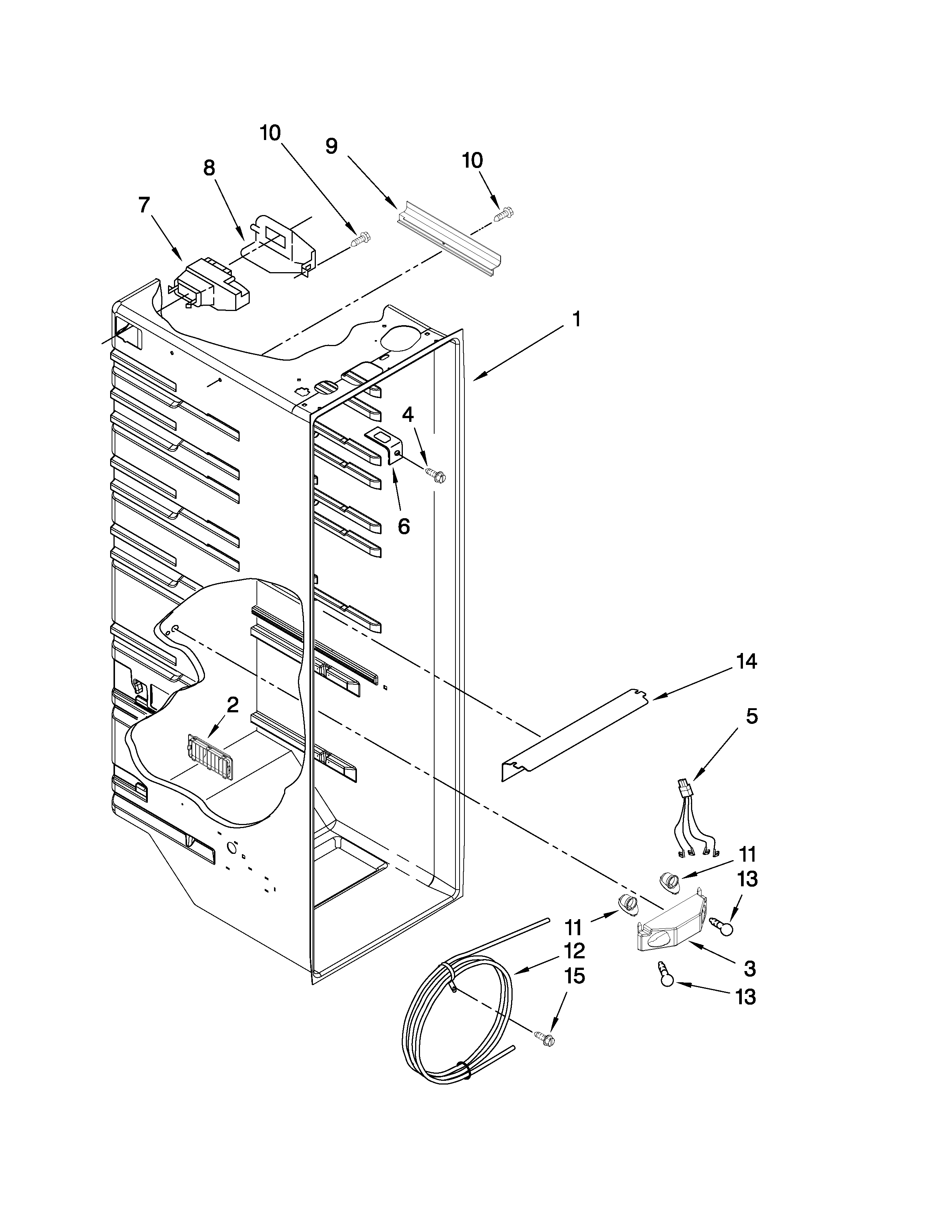 Refrigerator liner parts