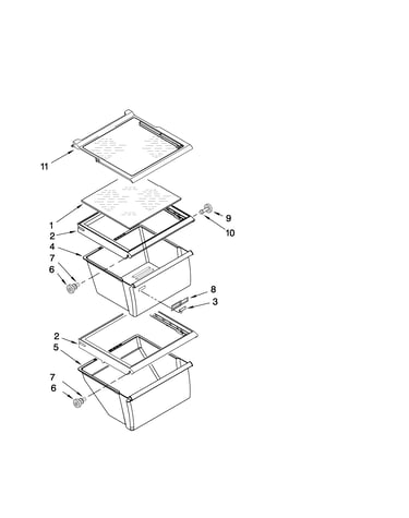 Refrigerator shelf parts