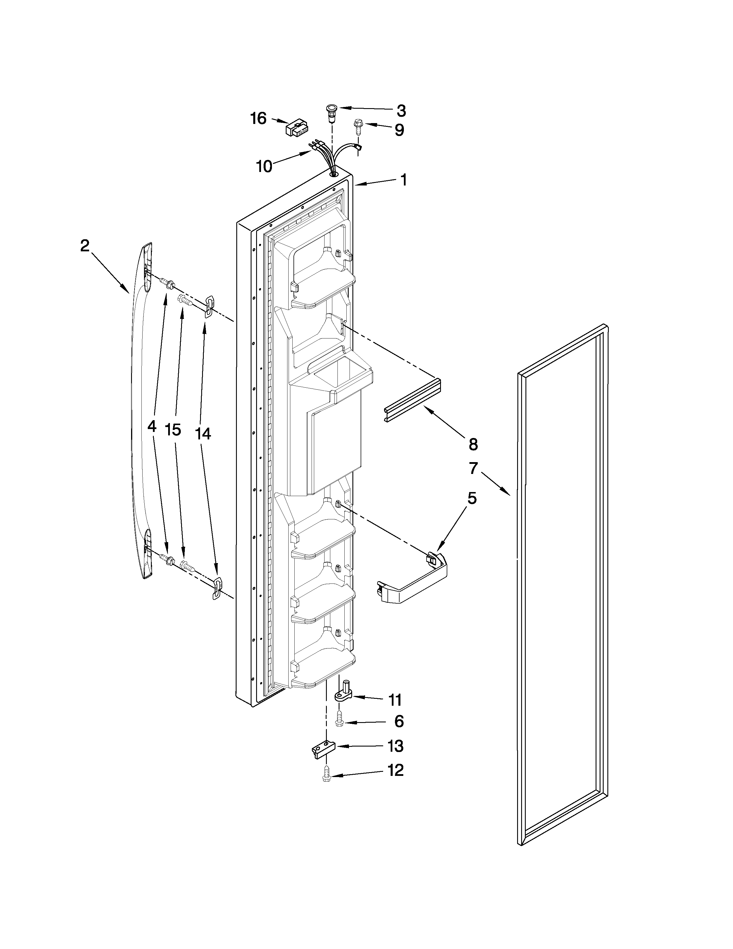 Freezer door parts