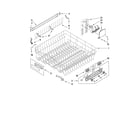 KitchenAid KUDS30IVBS0 upper rack and track parts diagram