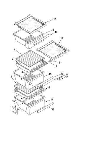 Refrigerator shelf parts