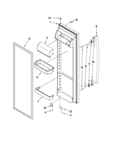 Refrigerator door parts