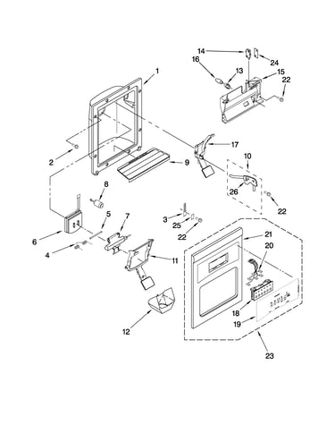 Dispenser front parts