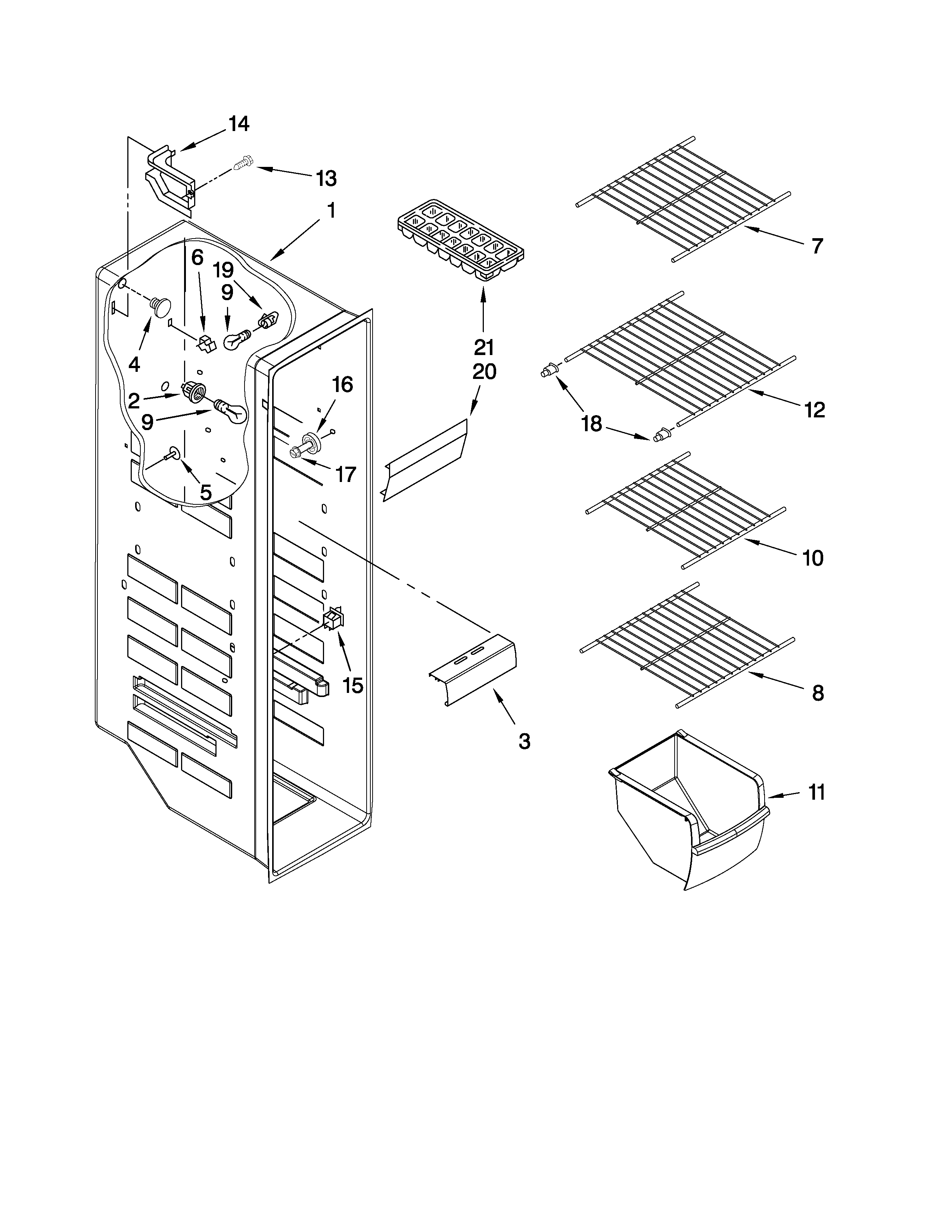 FREEZER LINER PARTS