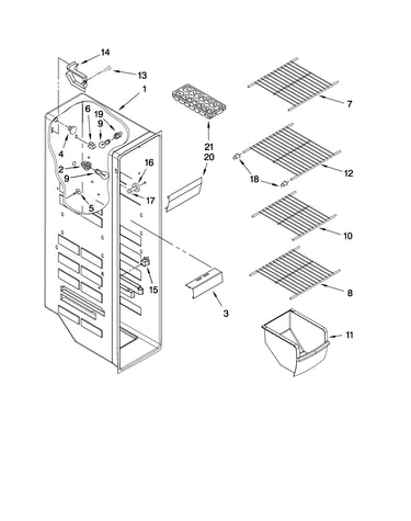 Freezer liner parts