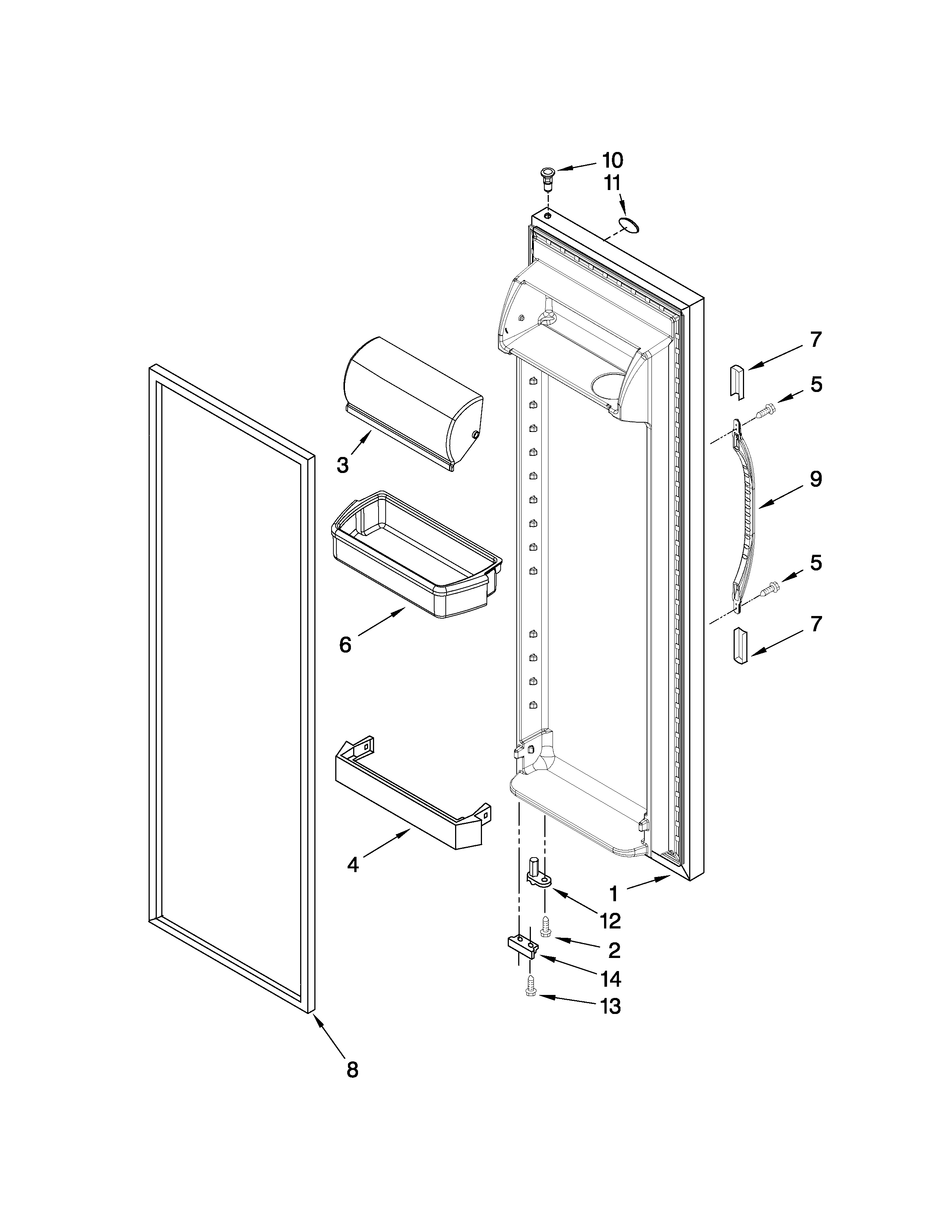 REFRIGERATOR DOOR PARTS