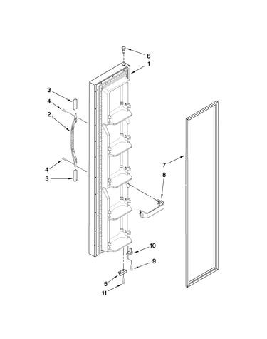 Freezer door parts