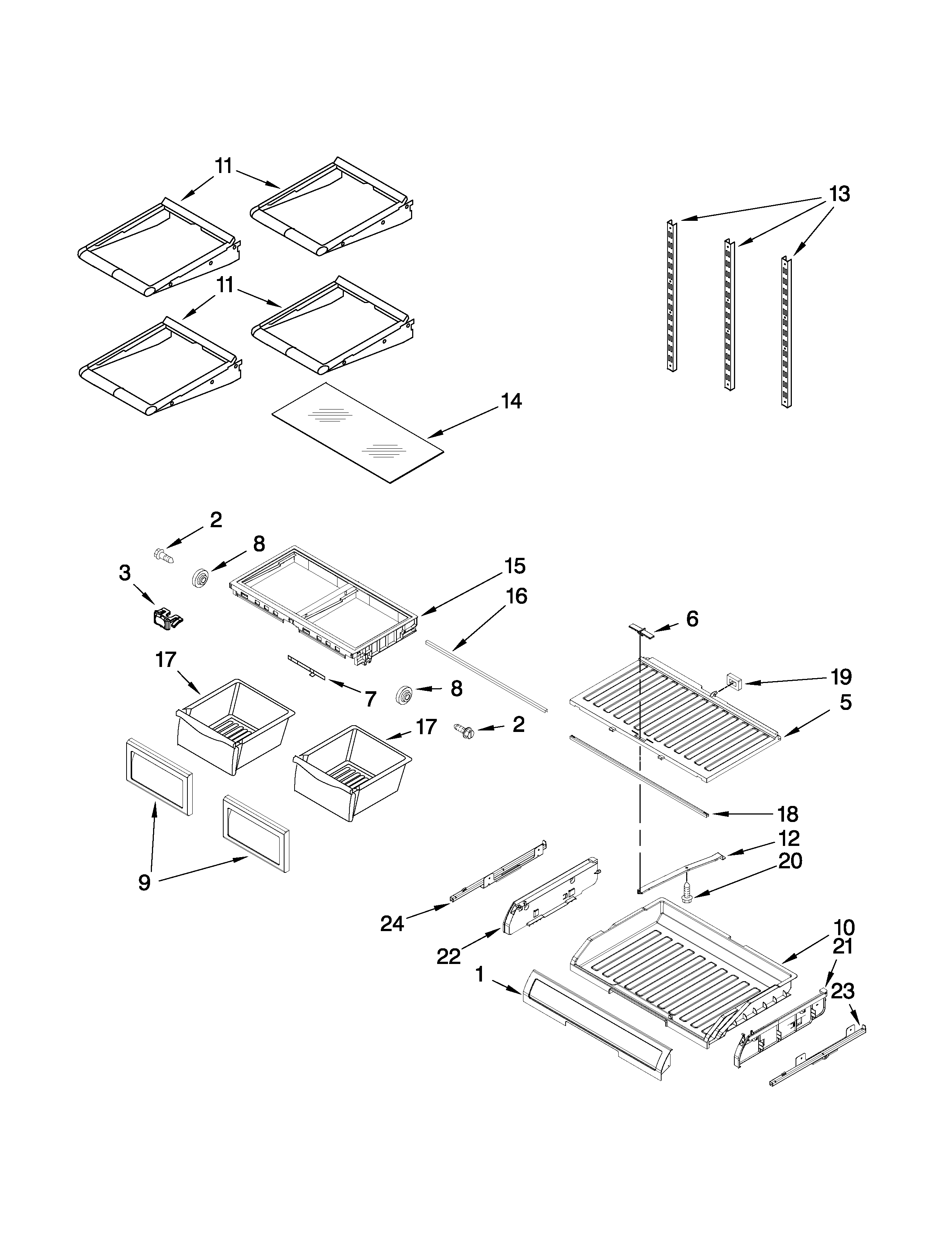 Shelf parts