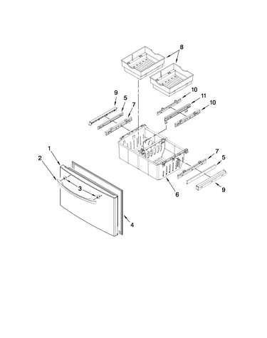 Freezer door parts