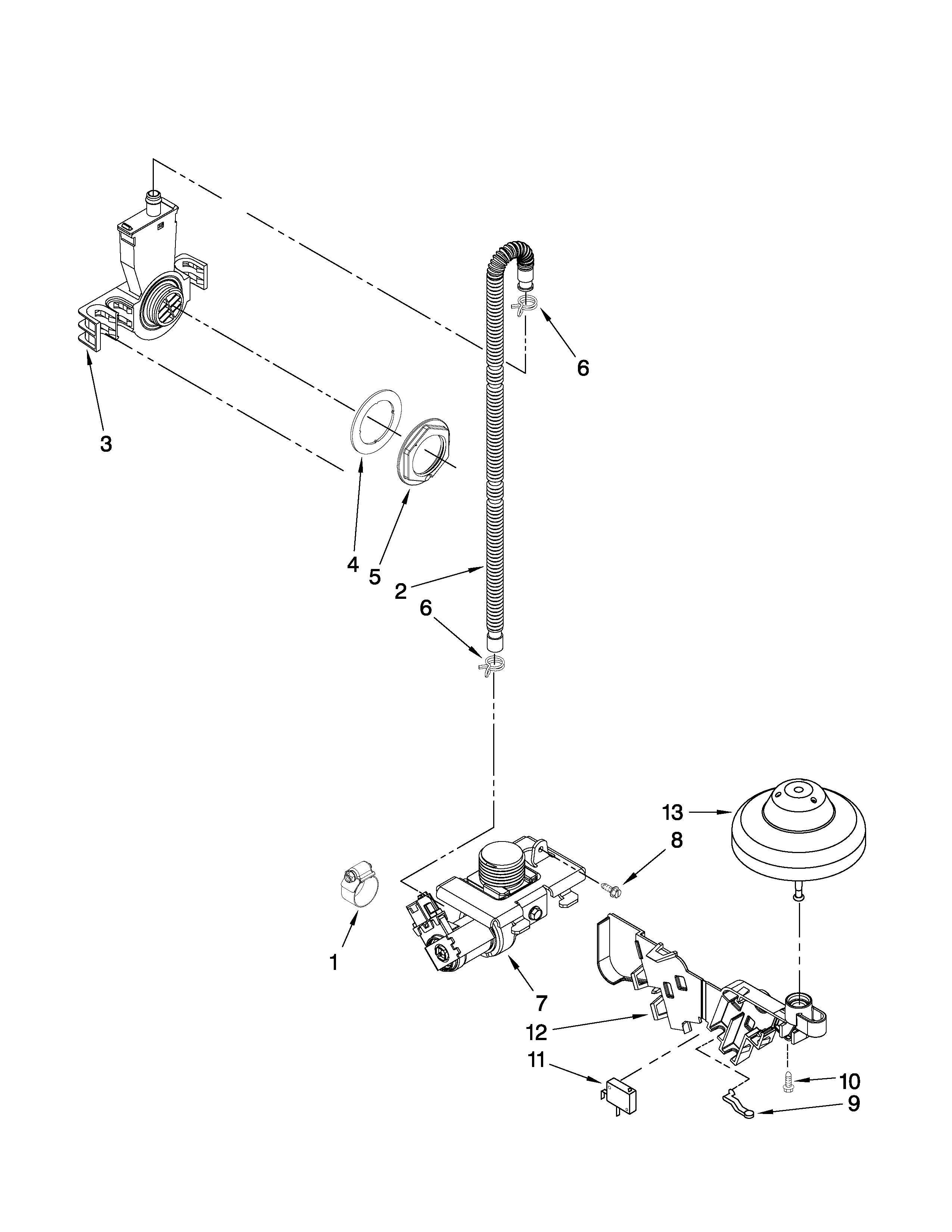 Fill, drain and overfill parts
