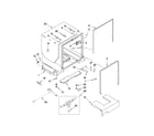 KitchenAid KUDS30IVBL3 tub and frame parts diagram