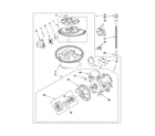 KitchenAid KUDS30IVBT3 pump and motor parts diagram