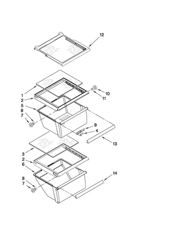 Refrigerator shelf parts