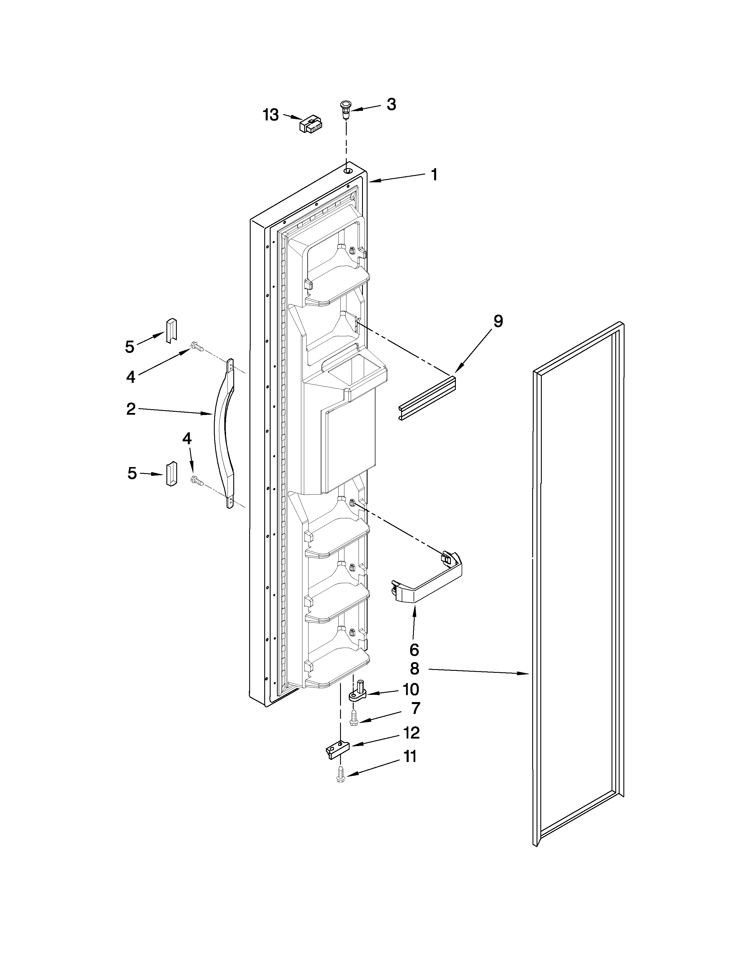 Freezer door parts