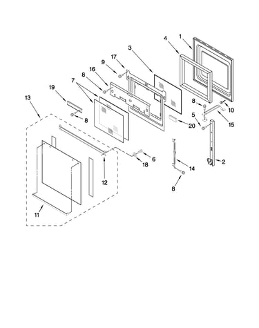 Oven door parts