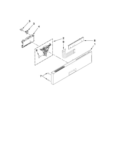 Control panel and latch parts