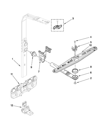 Upper wash and rinse parts