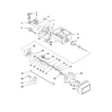 Whirlpool ED5GVEXVD03 motor and ice container parts diagram