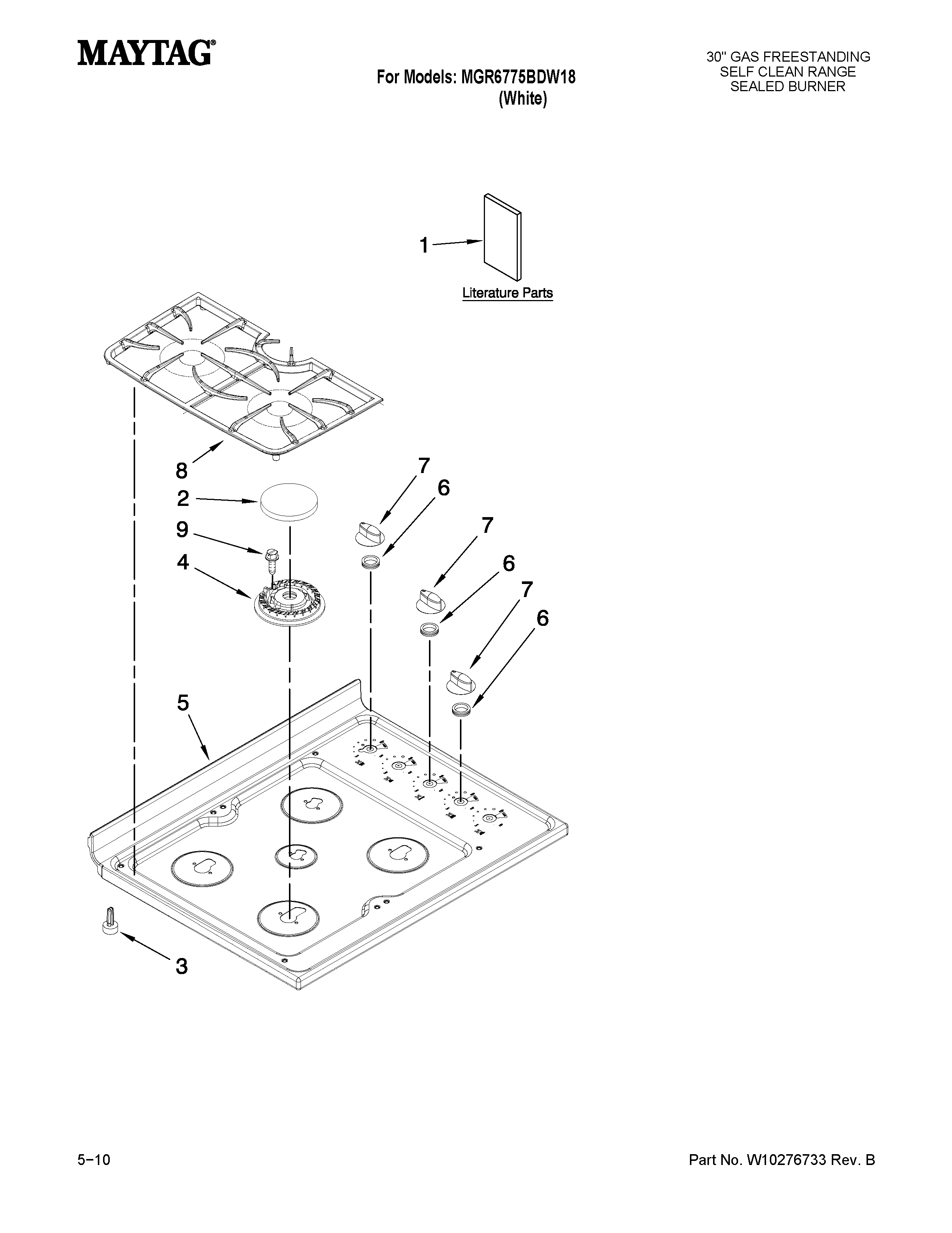 Cooktop parts