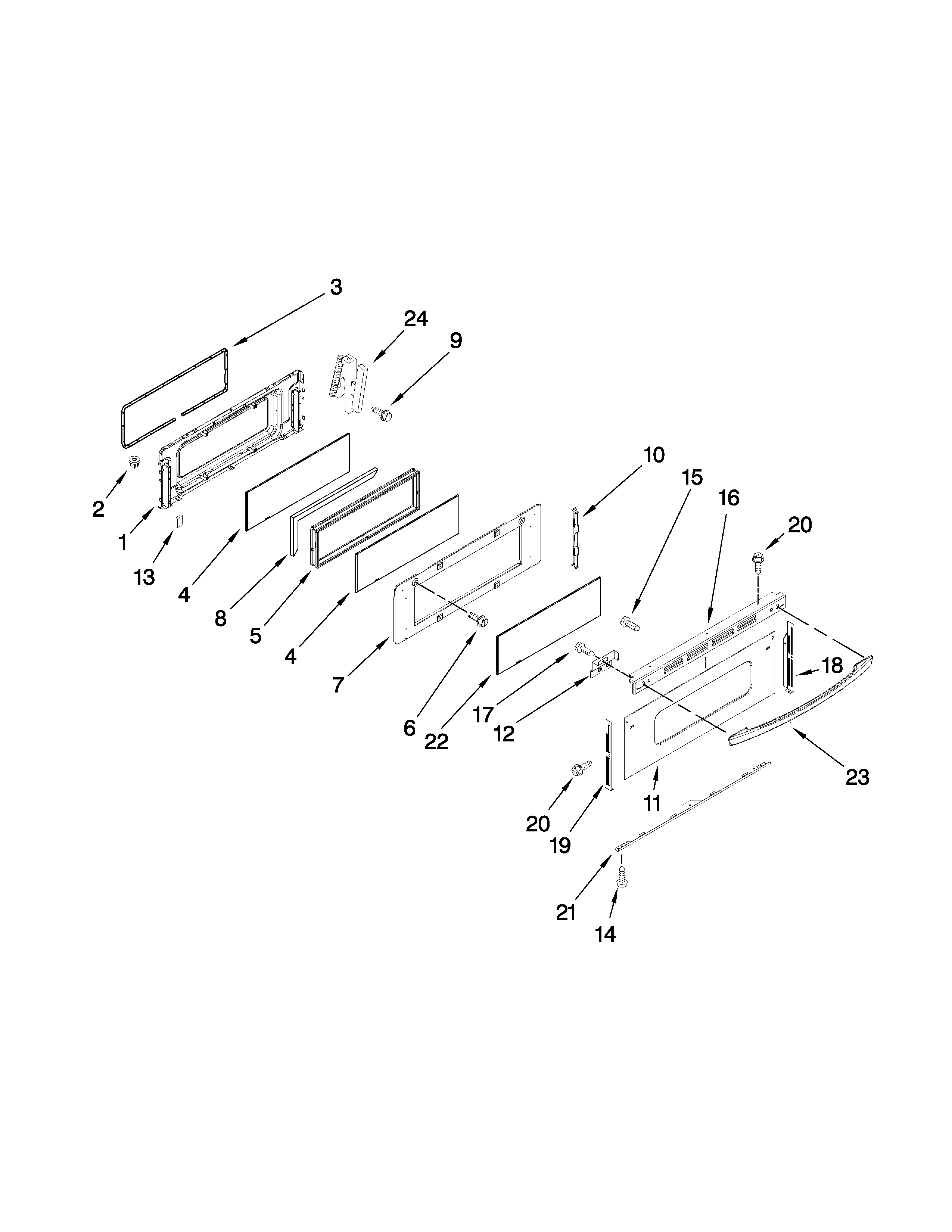 Upper door parts