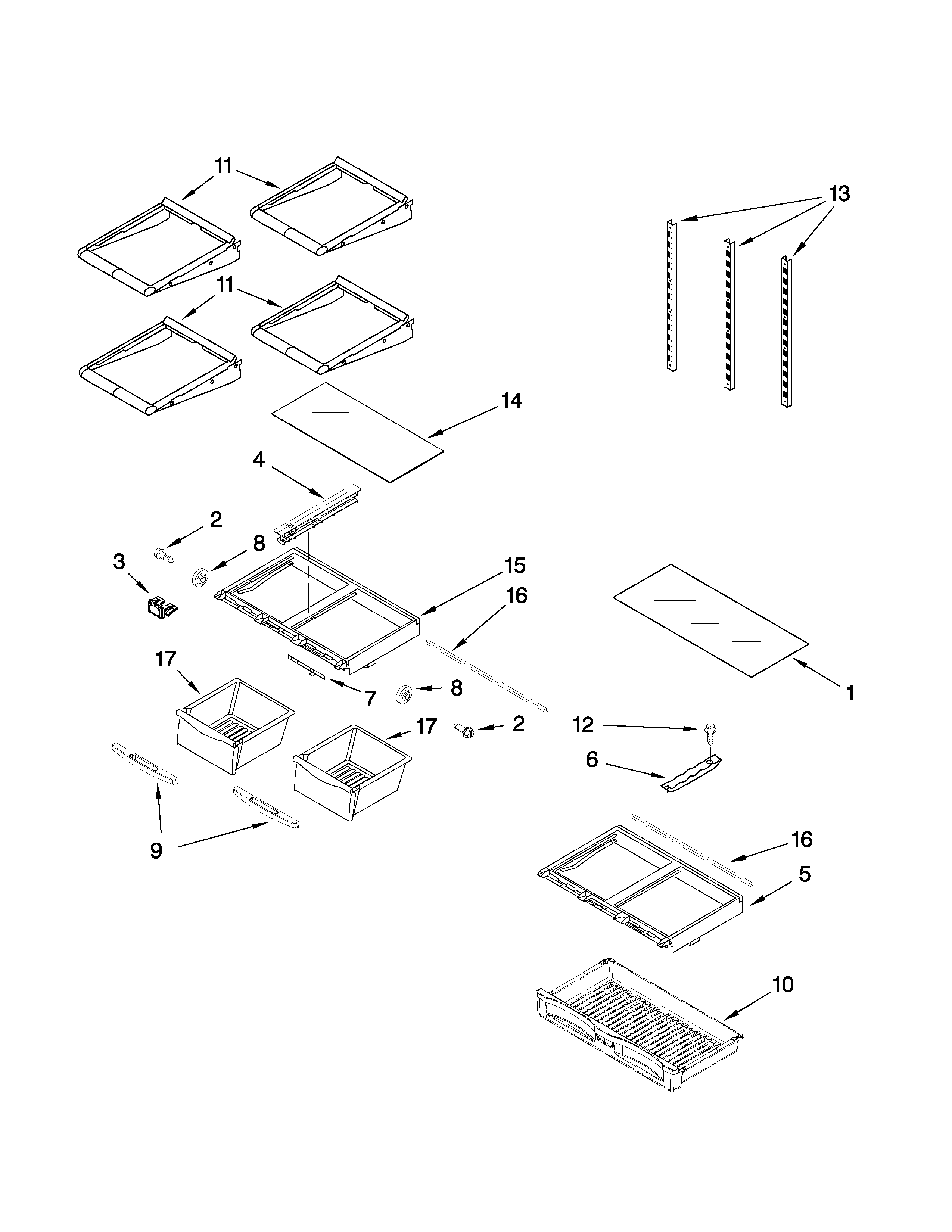 Shelf parts