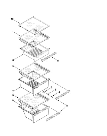 Refrigerator shelf parts
