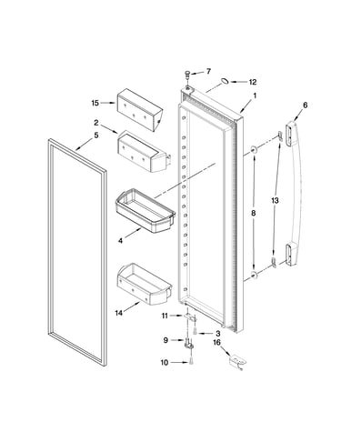 Refrigerator door parts