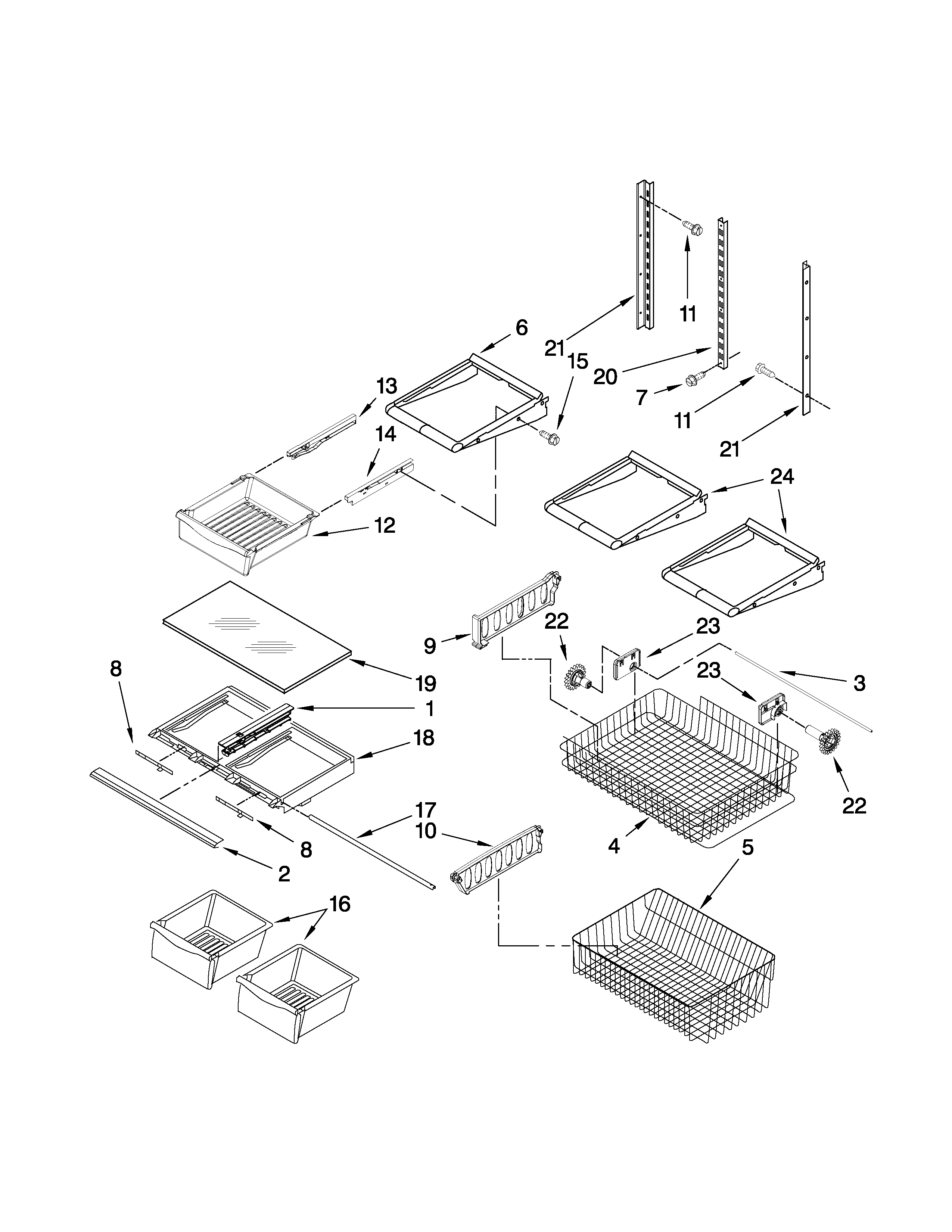Shelf parts