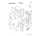 KitchenAid KUIC15NLTS4 cabinet liner and door parts diagram