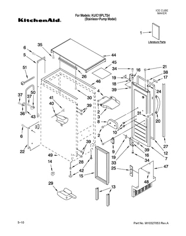 Cabinet liner and door parts