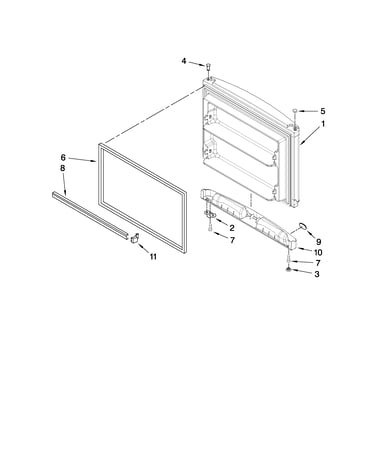 Freezer door parts