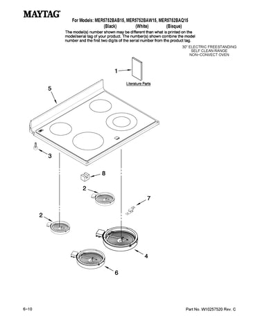 Cooktop parts