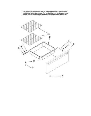 Drawer and rack parts