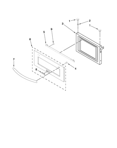 Microwave door parts