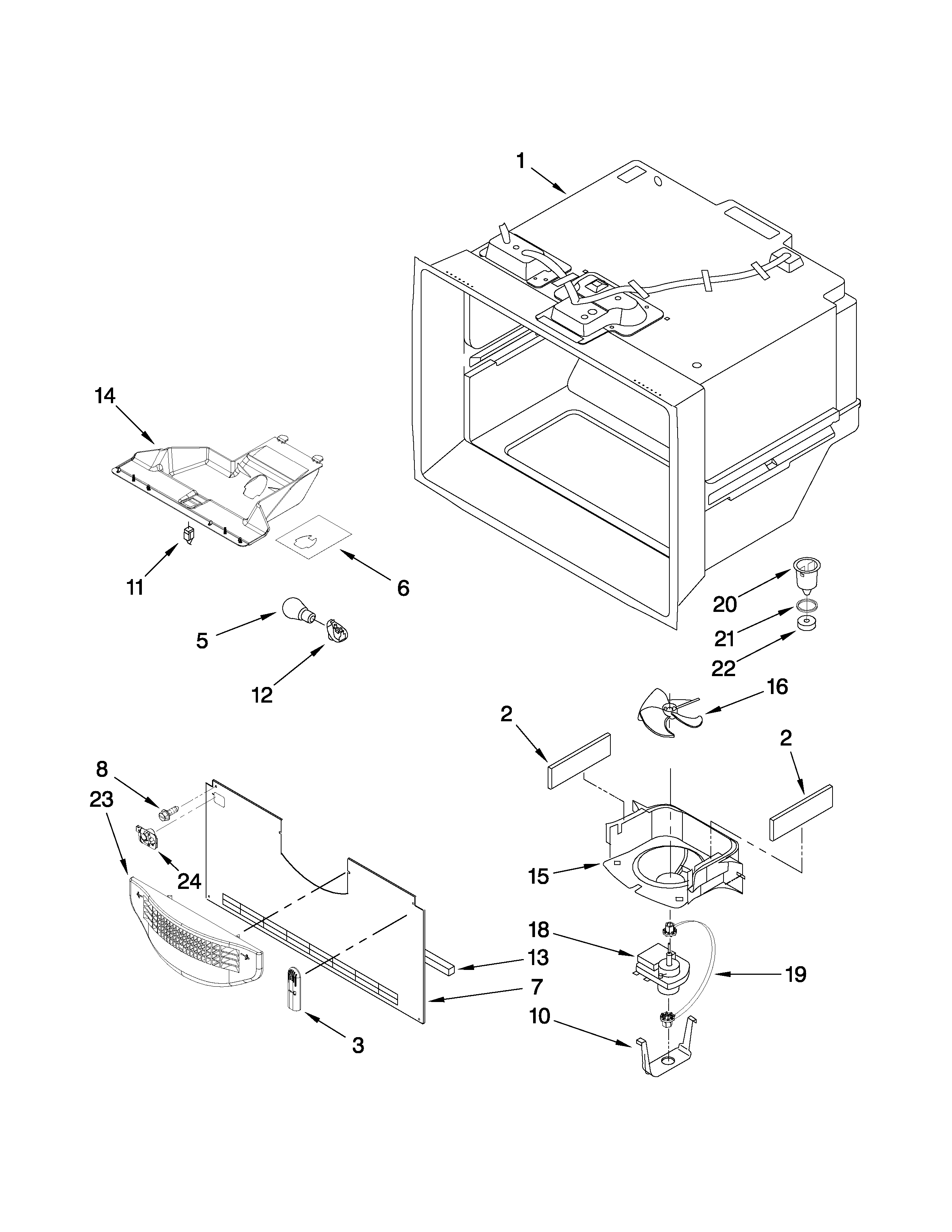 Freezer liner parts