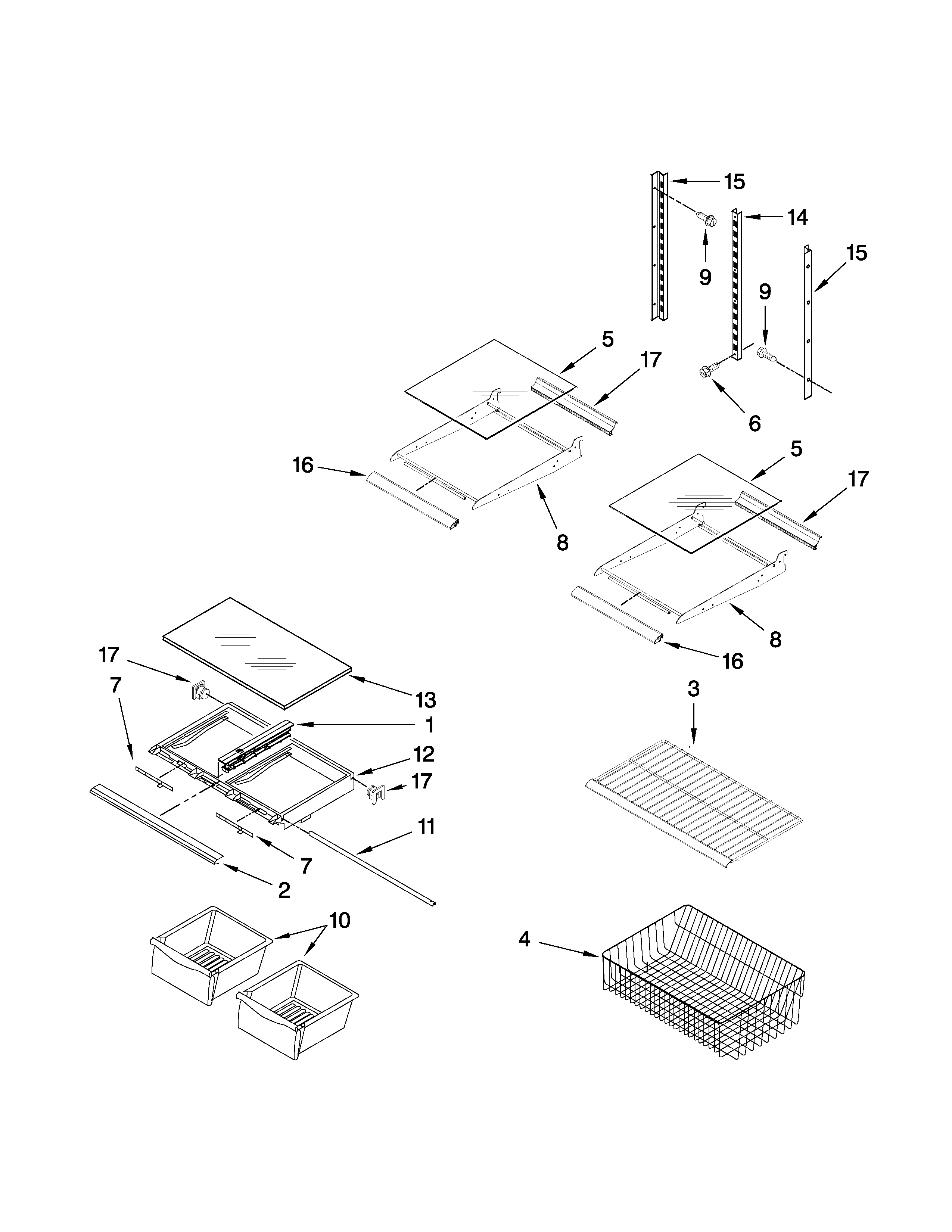 Shelf parts