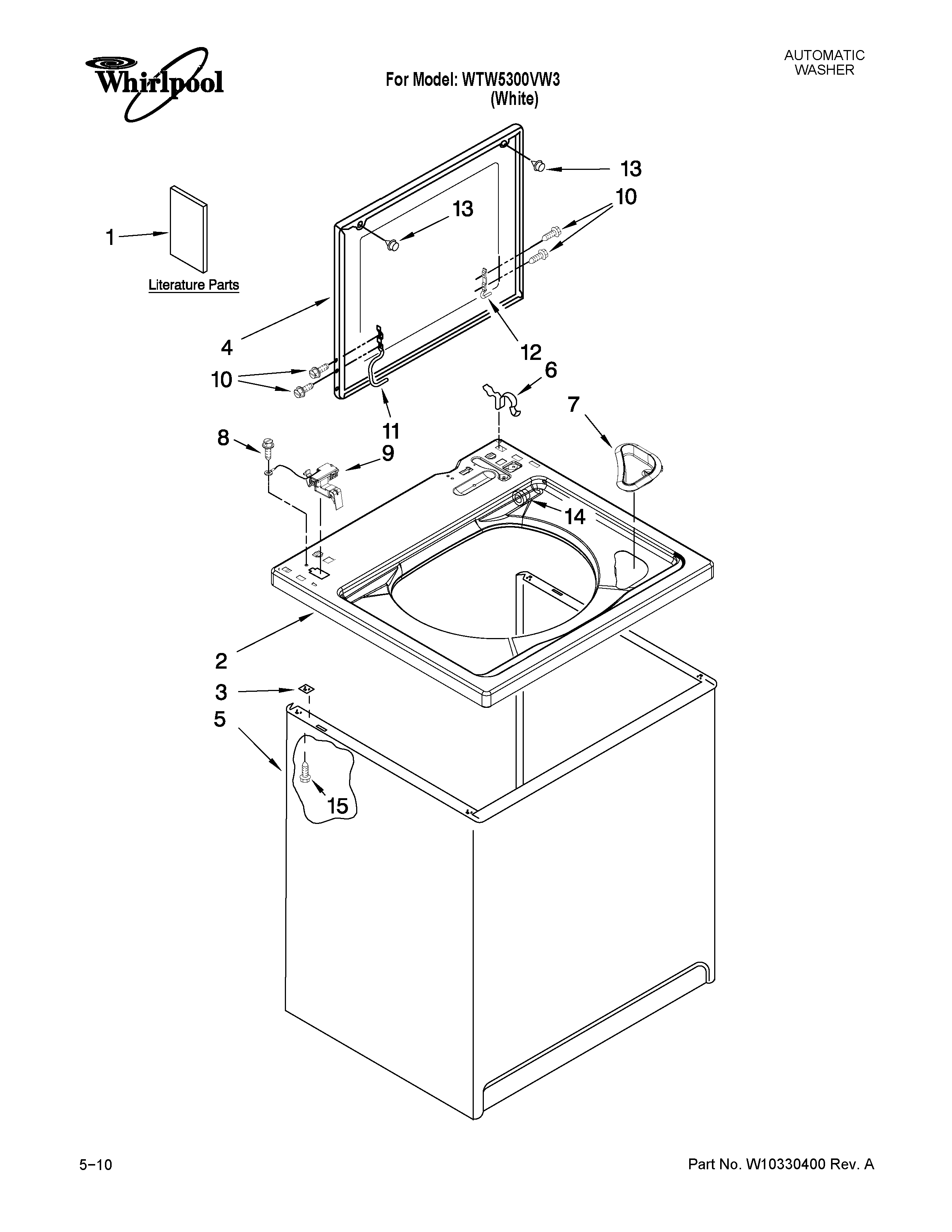 Top and cabinet parts