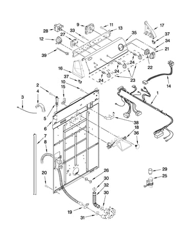 Controls and rear panel parts