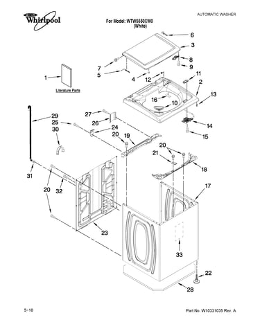 Top and cabinet parts