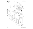 Whirlpool WTW5640XW0 top and cabinet parts diagram