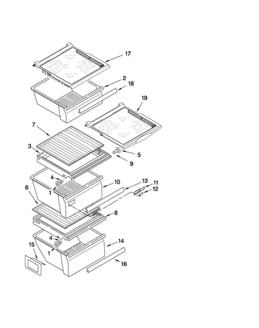 Refrigerator shelf parts