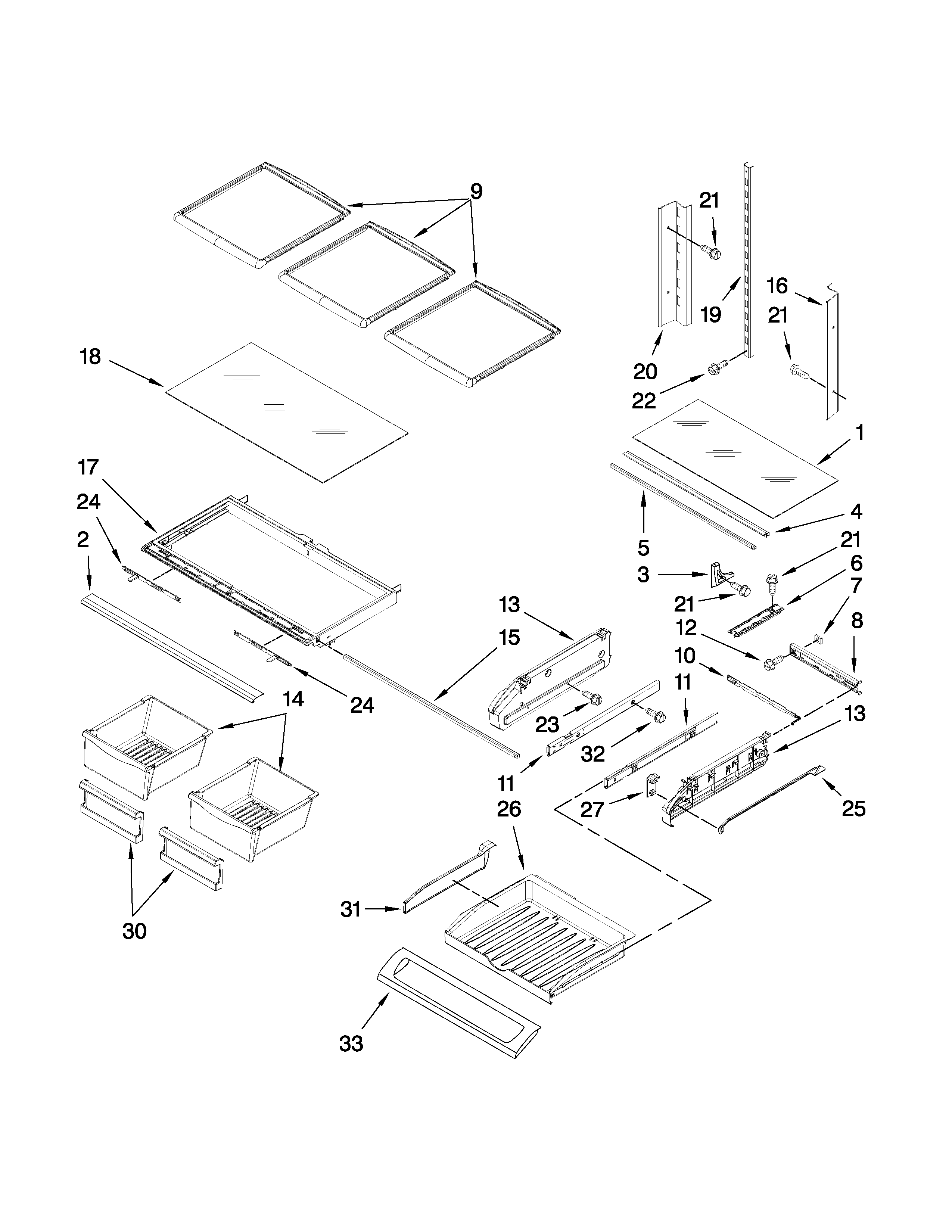 Shelf parts