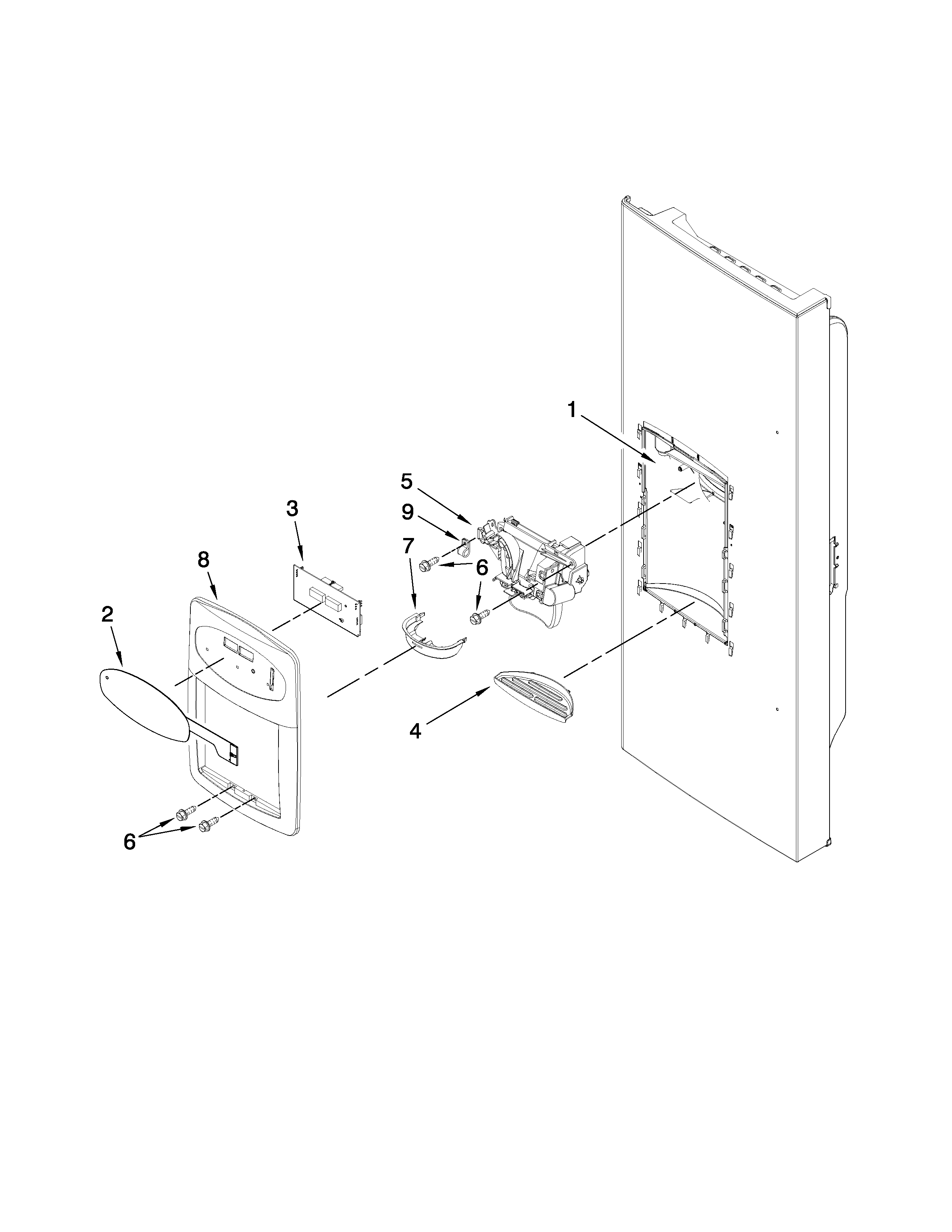 Dispenser front parts