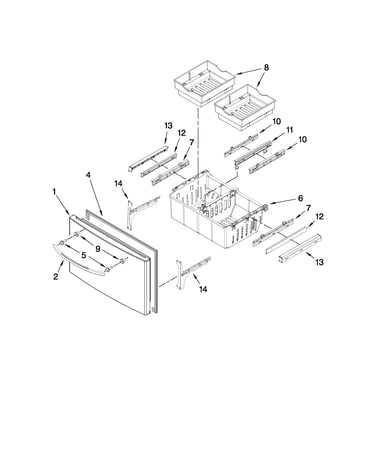 Freezer door parts