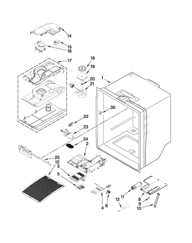 Refrigerator liner parts