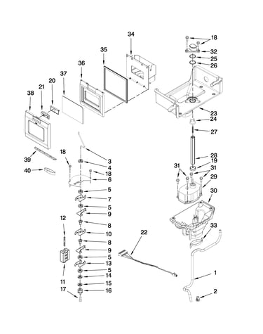 Motor and ice container parts