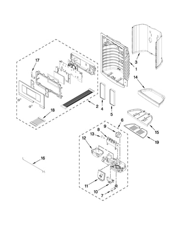 Dispenser front parts