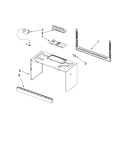 Cabinet and installation parts