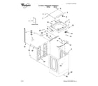 Whirlpool WTW5700XW0 top and cabinet parts diagram